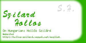 szilard hollos business card