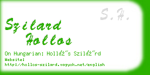 szilard hollos business card